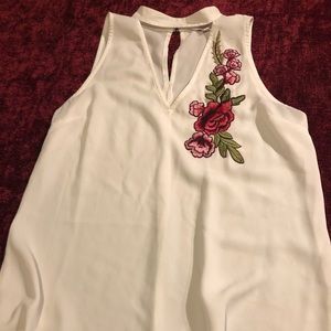 White Sleeveless Blouse